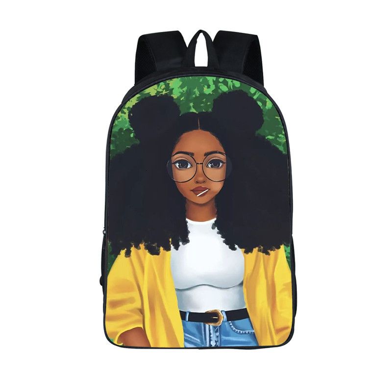 african american character backpacks