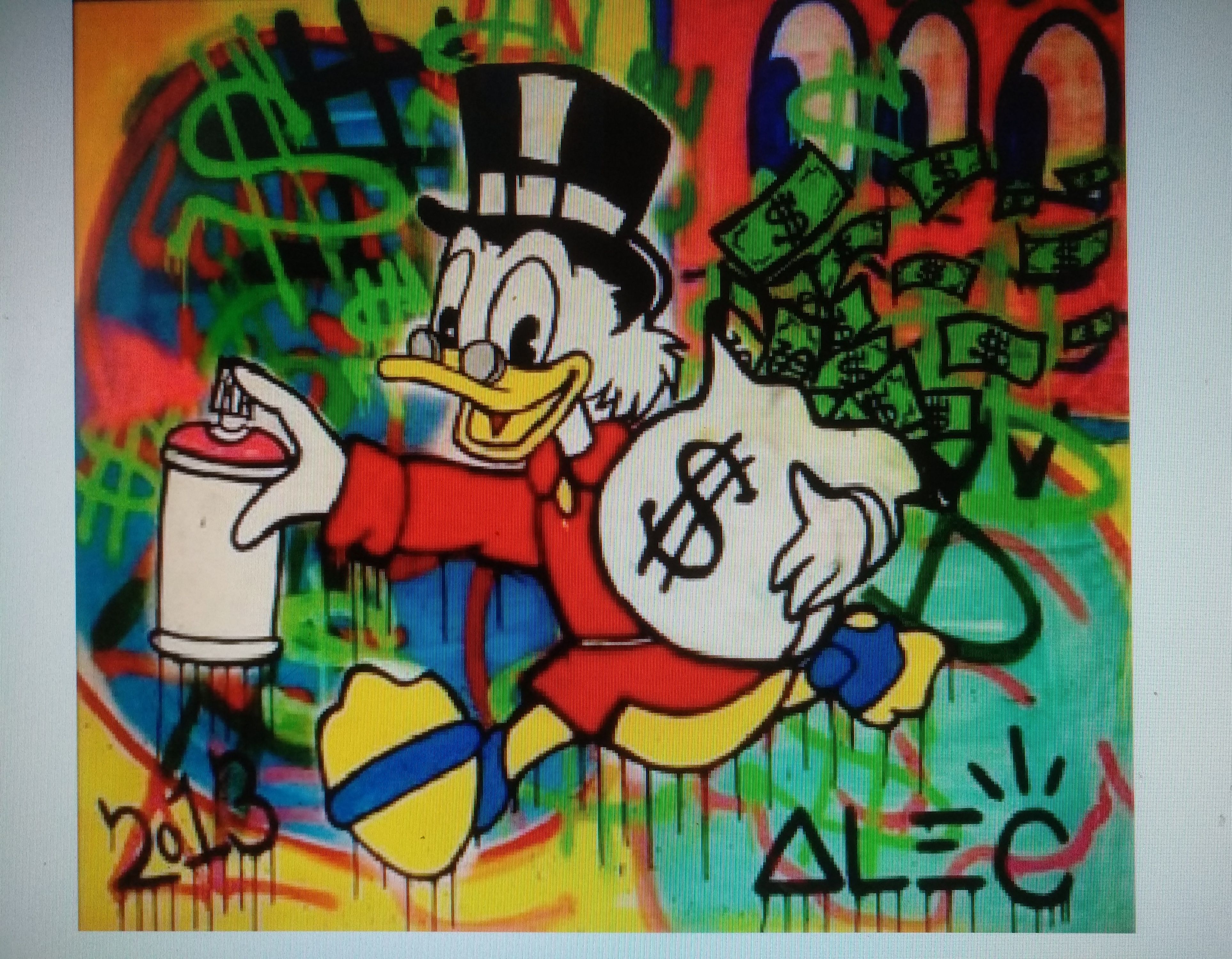 2021 Alec Monopoly High Quality Handpainted Graffiti Abstract Wall Art