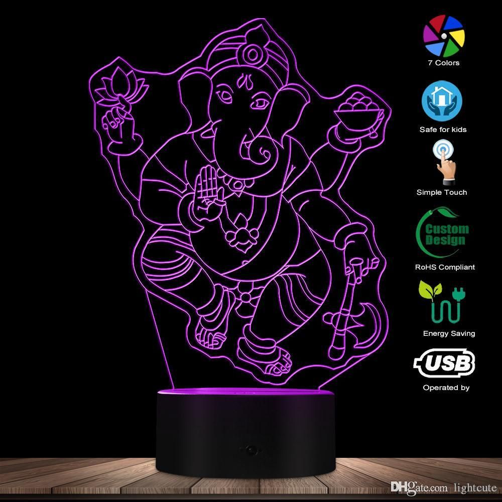 Grosshandel Ganesh Elefant Hindu Lichtkunst Schreibtischlampe Ganesha Hindu Gott Led Nachtlicht Spiritual Ganapati Religiose Elefant Tischlampe Von Lightcute 15 14 Auf De Dhgate Com Dhgate