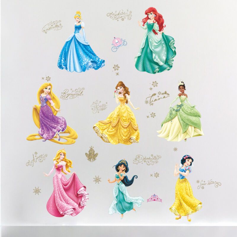 Diy Snow White Princess Wall Stickers Kids Nursery Room Decor