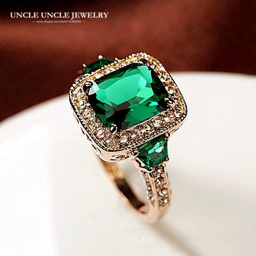 Man made emerald rings deals