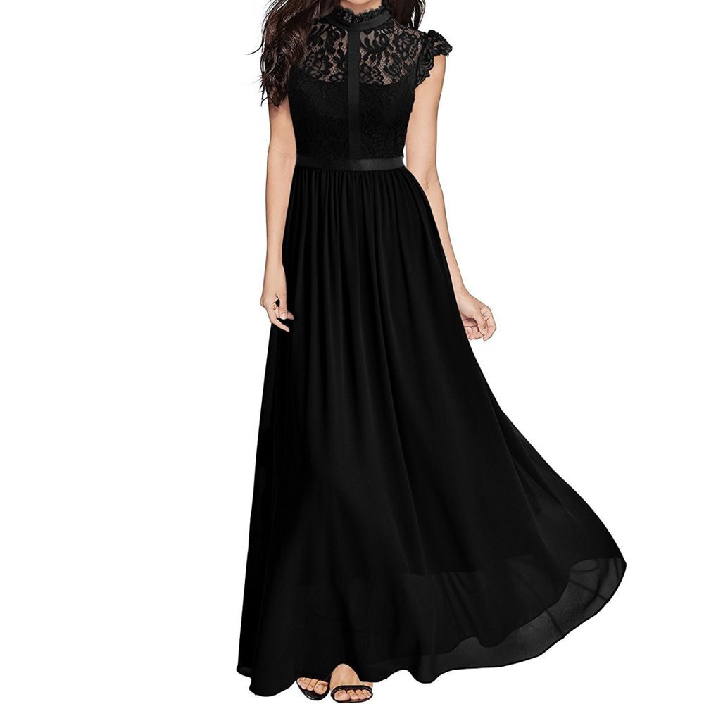 high neck summer maxi dress