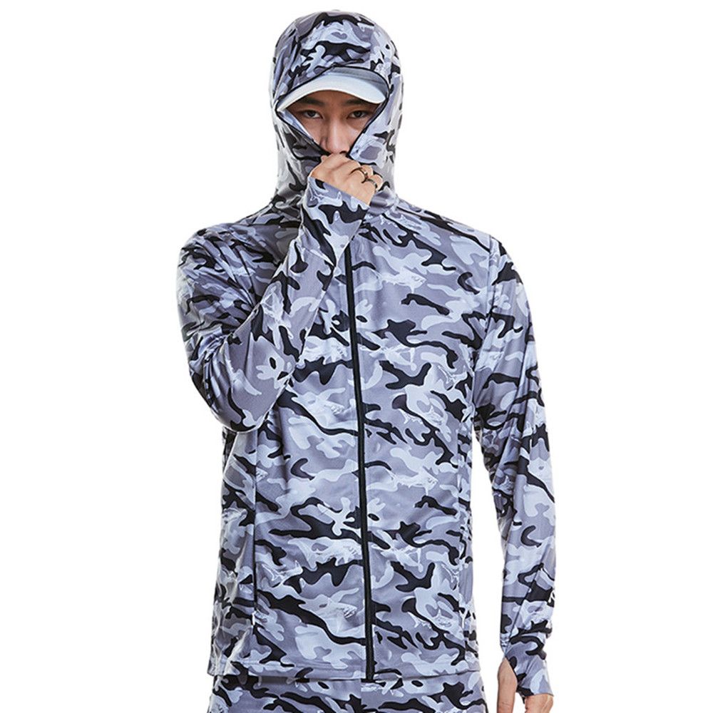 Men Hoodies Fishing Clothing Long Sleeve Outdoor Breathable Fishing Shirts