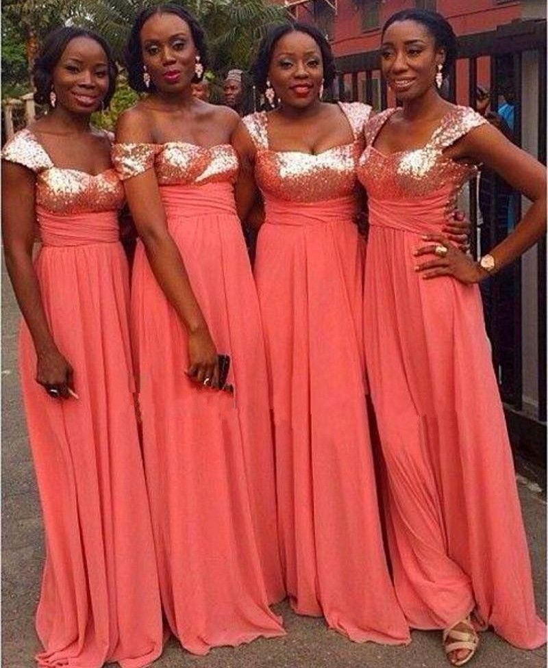 Vestidos coral para damas de honor Outlet