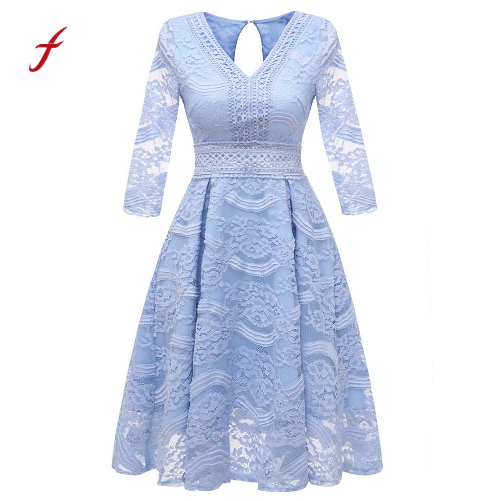 Robe Femme Ete Summer Dress Women Princess Floral Lace Formal