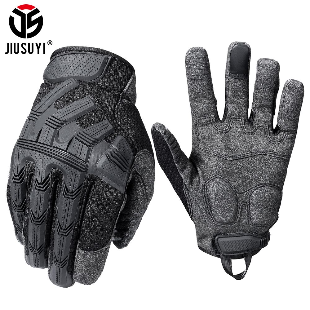 New Mens Professional Military Tactical Gloves Black Working Full Finger Gloves