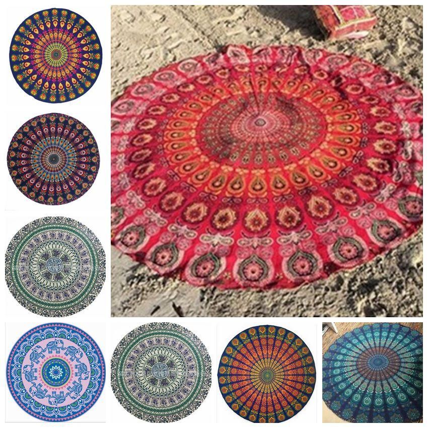 Hot Bohemian Lotus Hippie Tassel Tapestry Shawl Beach Throw Mandala Yoga Mat AU