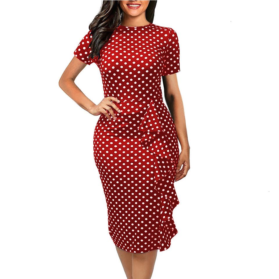 designer polka dot dress