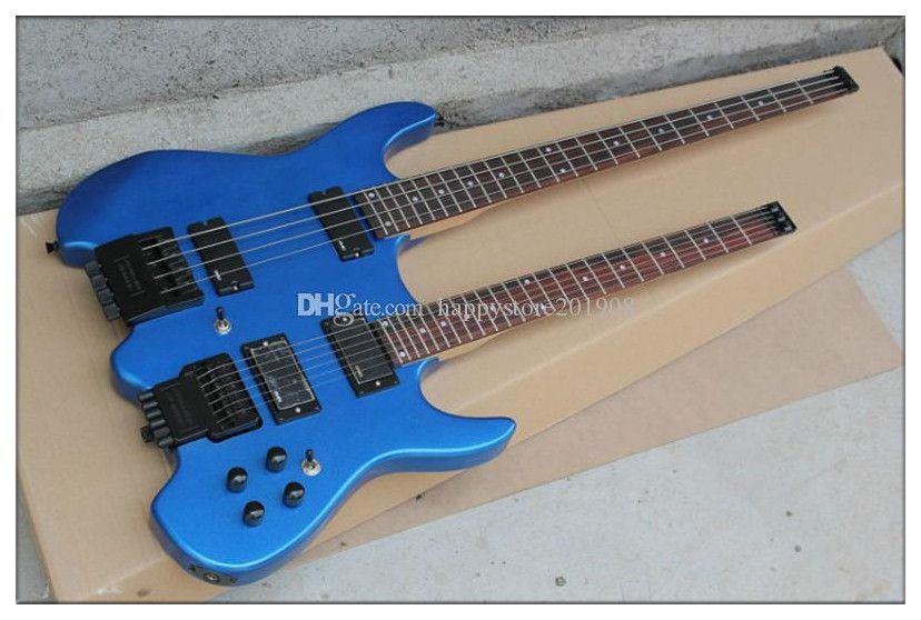 Compra Sin Cabeza Doble Del Cuello 24 Trastes 6 Cuerdas De Guitarra  Eléctrica + 4 Cuerdas Graves Con El Hardware Negro, Diapasón De Palisandro,  Se Puede Personalizar Barato | Entrega Rápida Y Calidad | Es.Dhgate