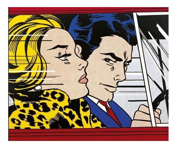 2020 In The Car 1963 By Roy Lichtenstein Handpainted Hd Print