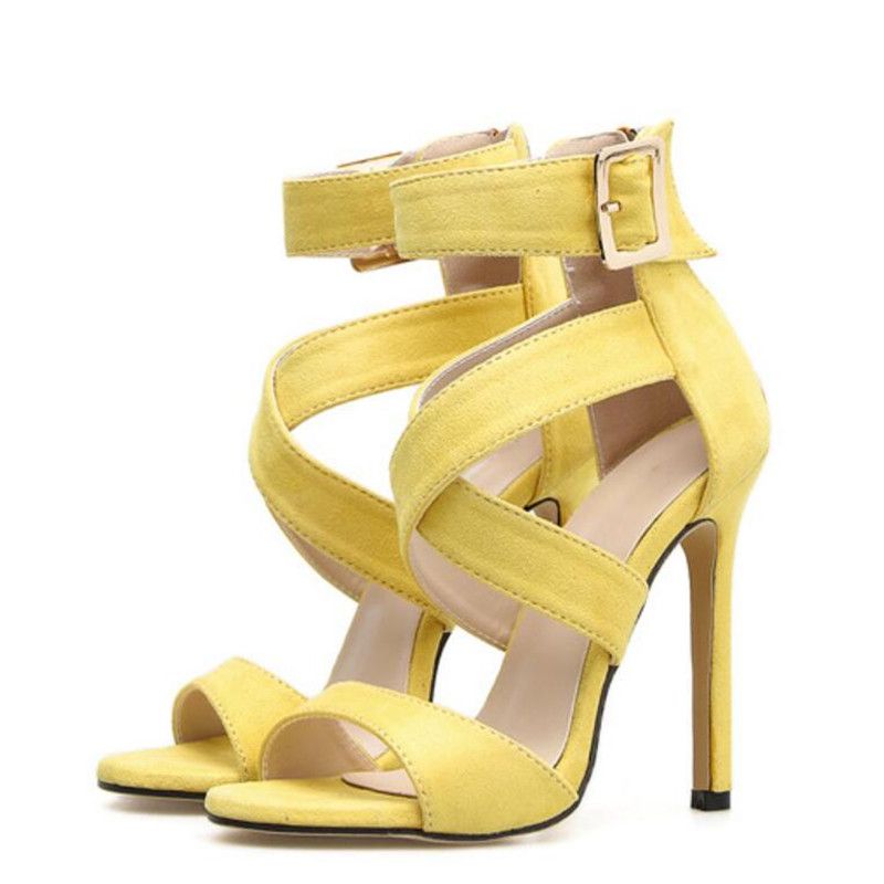 yellow gladiator sandals