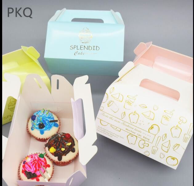 Caixa Para Transporte De Cupcake Atacado Compre 5 Cores De Papel Caixas De Bolo Do Copo Atacado Caixa De Papel De Presente Do Pacote Para O Bolo De Ano Novo Cupcake Muffin Baking Cookie Embalagem De Flymachine 128 89