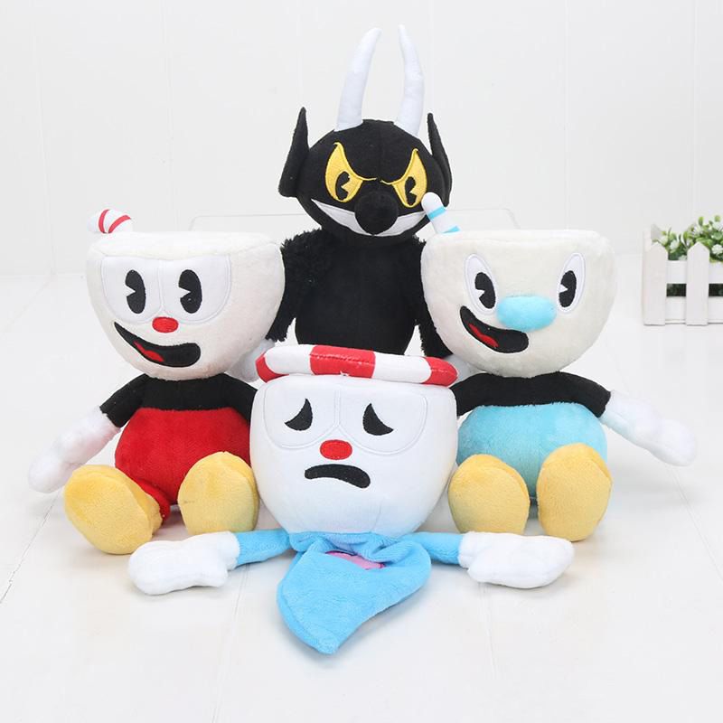 evil cuphead and mugman plush