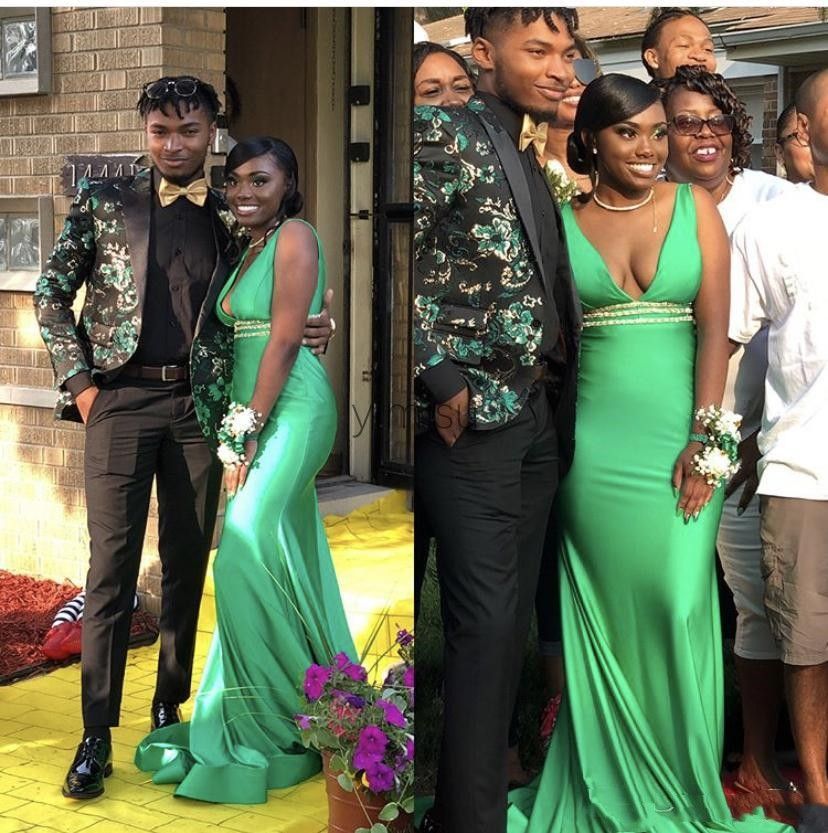 Emerald Green Mermaid Prom Dresses Deep ...