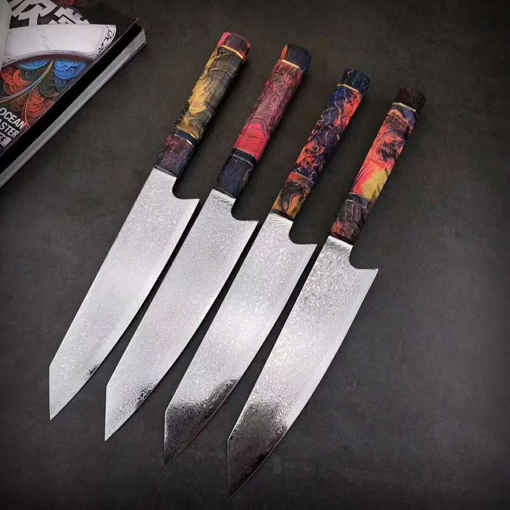 Amazon Com Katsu Kiritsuke Chef Knife Damascus Japanese