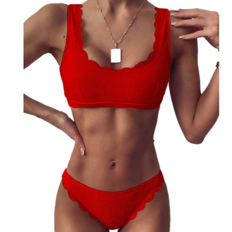 maillot de bain rouge push up
