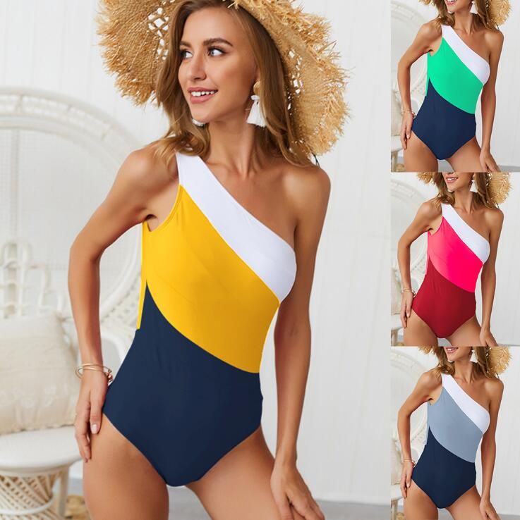 one shoulder one piece bathing suit