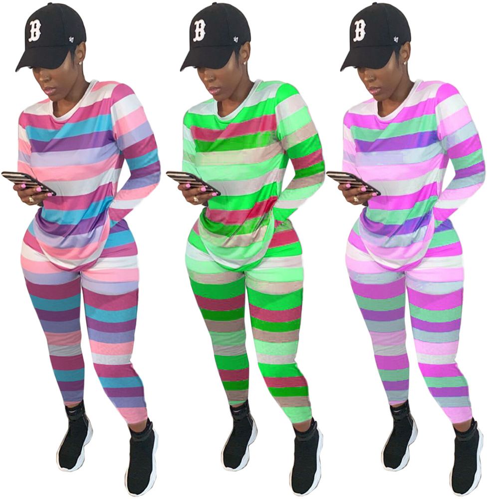 rainbow stripe tracksuit