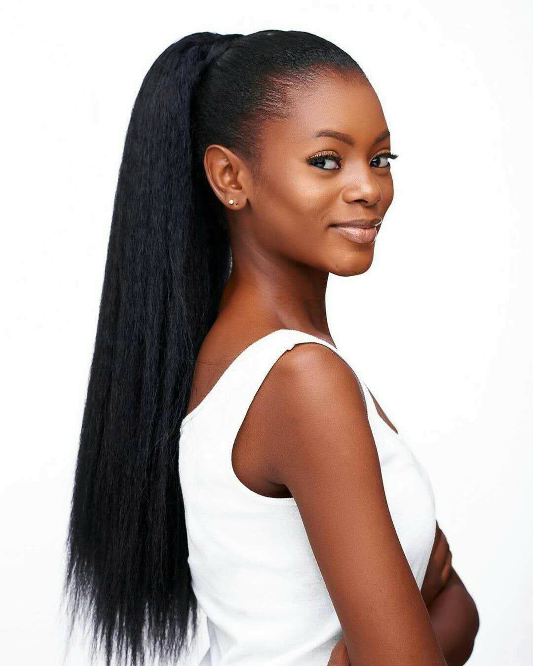 Human Hair Ponytail Extension Black Off Black Kinky Straight Remi Human Hair Extensions 20 Inch Real Hair Ponytail Extension 100 Per Piece Human Hair Ponytail Extension Black Off Black Kinky Straight Remi Human Hair Extensions 20 Inch Real Hair Ponytail Extension 100 Per Piece