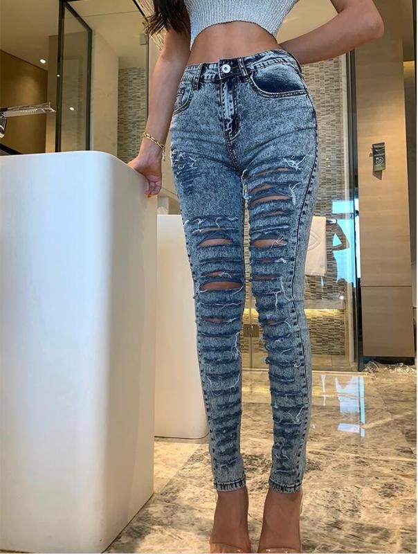 destroyed ripped jeans