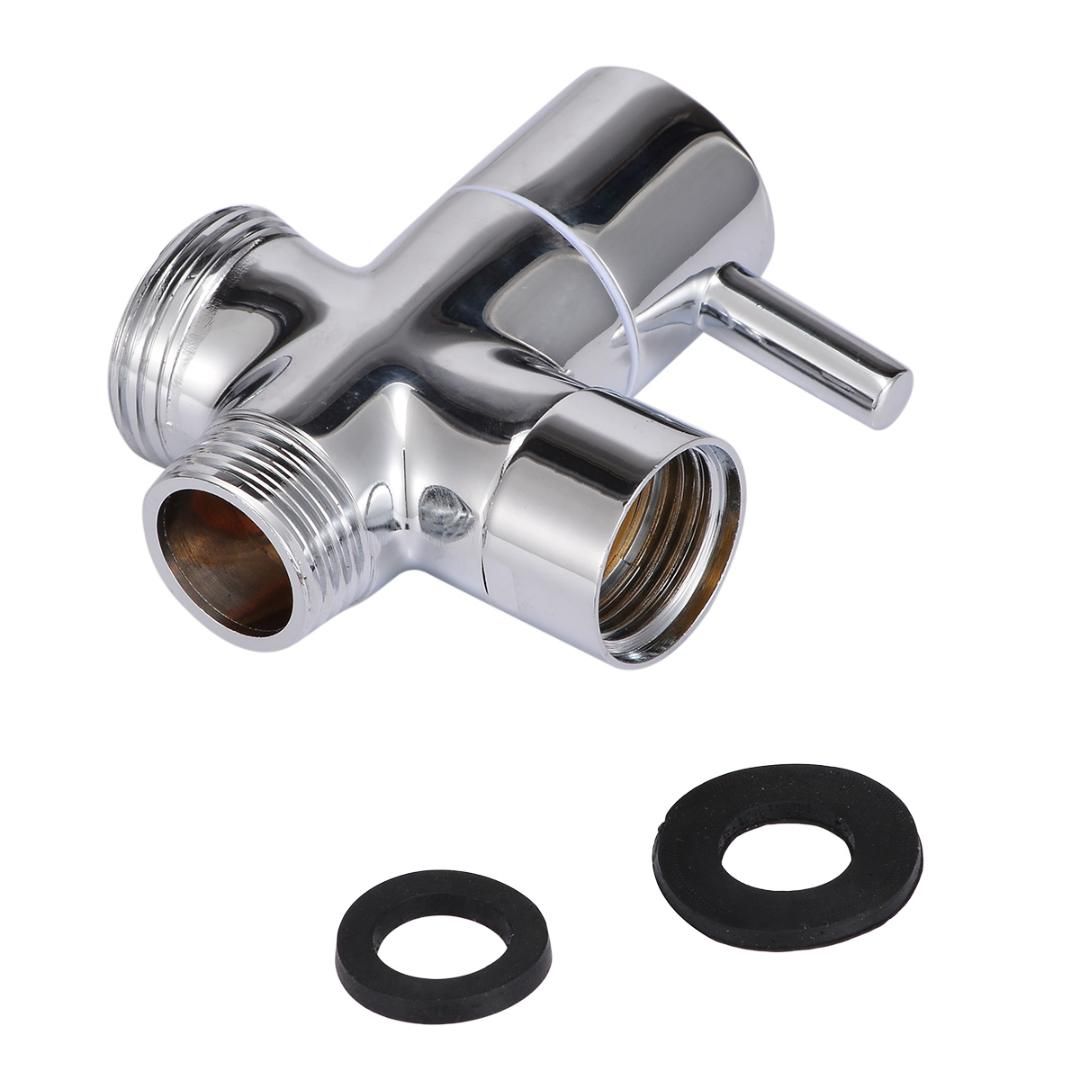 2019 Brass Chrome 3 Ways Shower Head Diverter Valve Bathroom