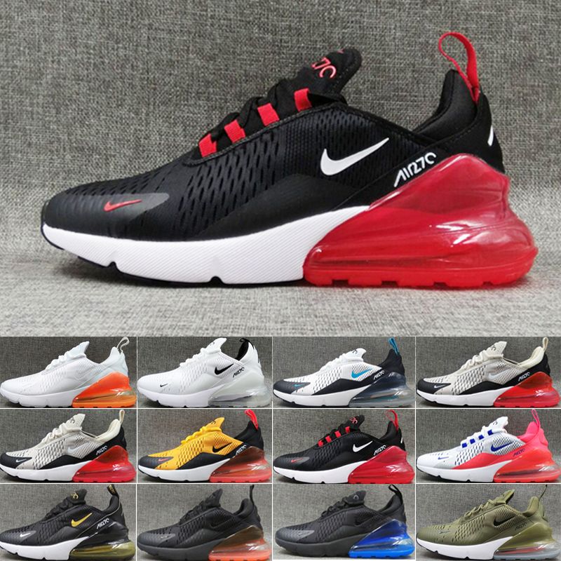 Acquista Nike Air Max 270 270s 27c Airmax New Attival Hot Parra Punch Photo Flat Feets Blu Rosso Nero Uomo Donna Scarpe Casual Olive Volt Habanero Flair Sneakers EUR36 45 JQ96C KC
