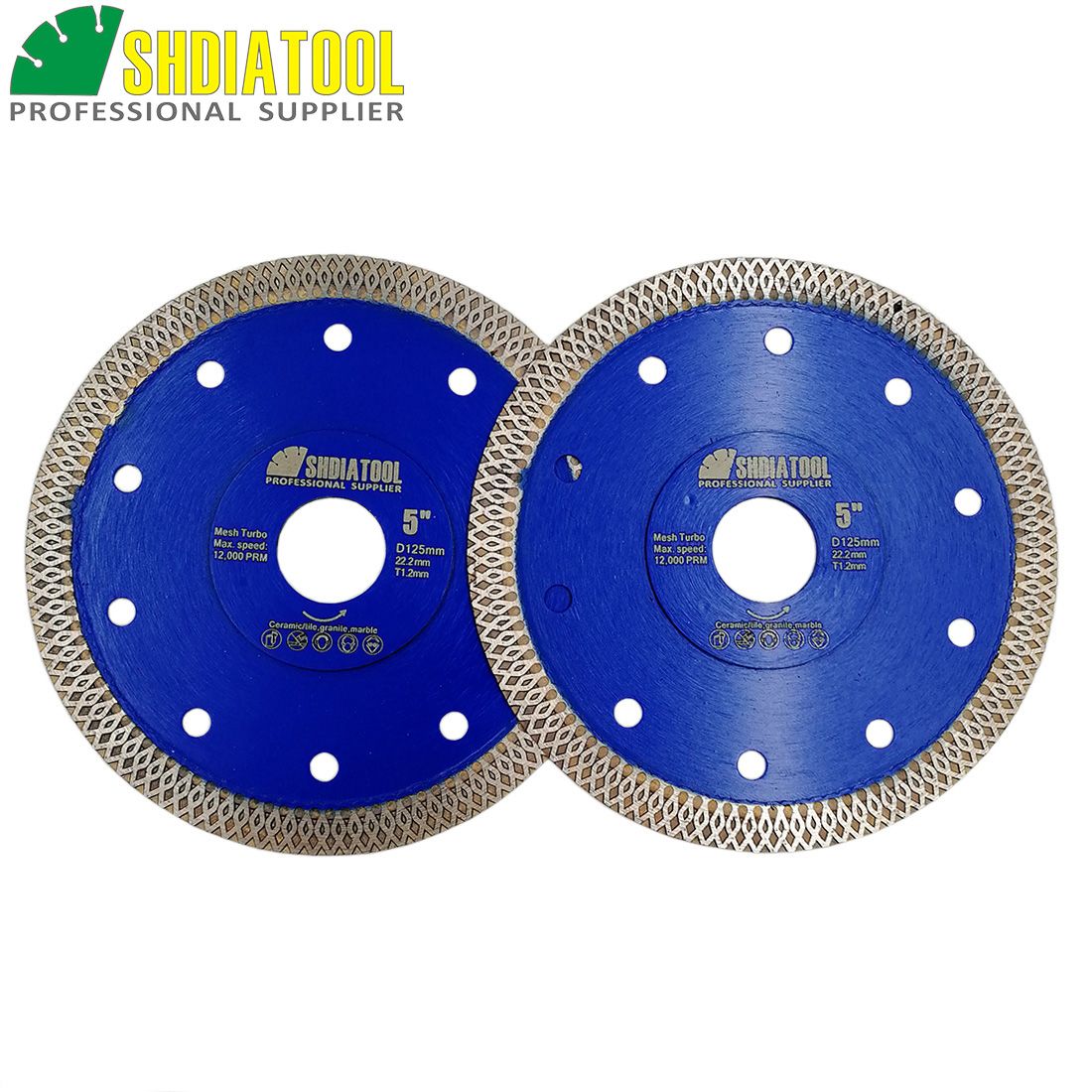 marble 5/" Disco Diamond Dry Turbo Blade for granite