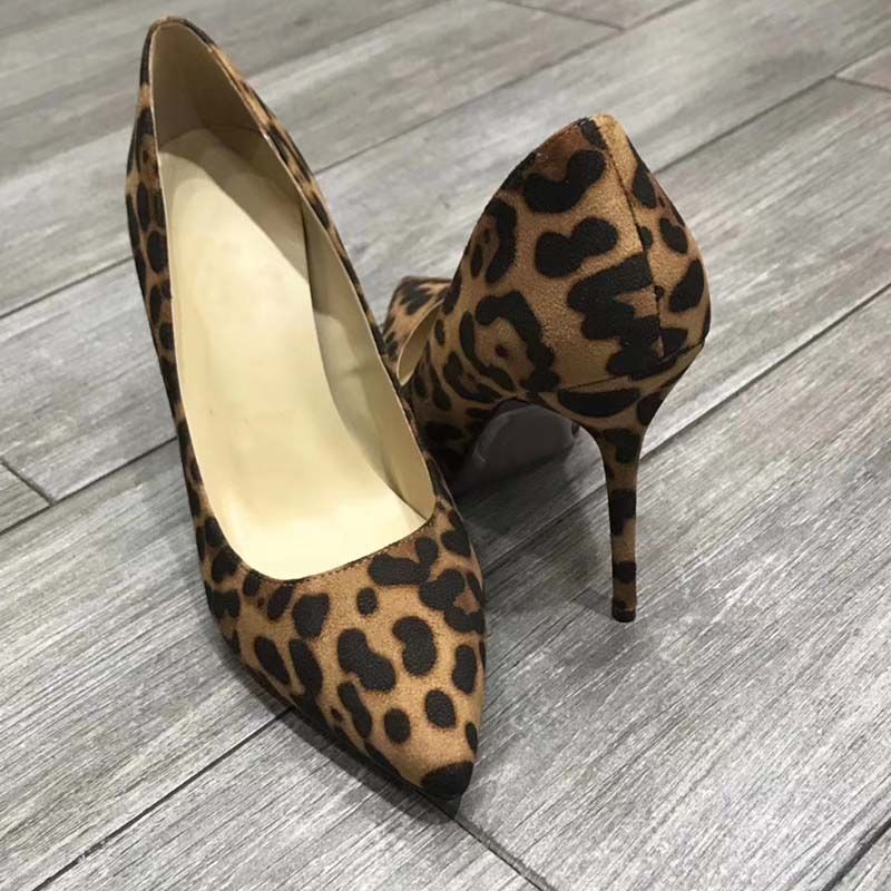 leopard red bottom shoes