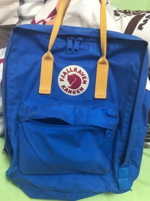 kanken blue yellow