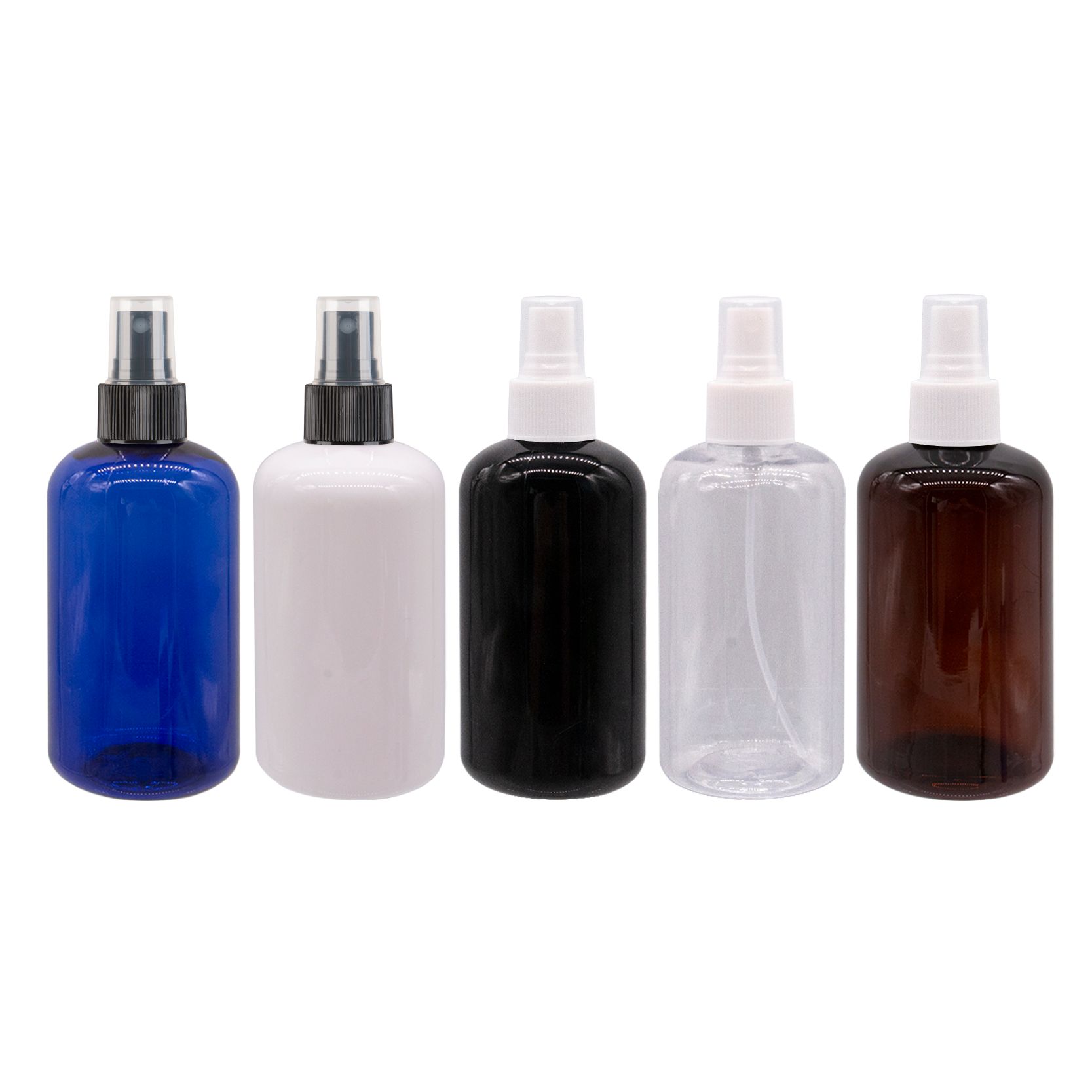 Plastic Spray Atomiser Bottle 250ml Refillable Empty Round Bottles Mist Spray Pump Atomizer For