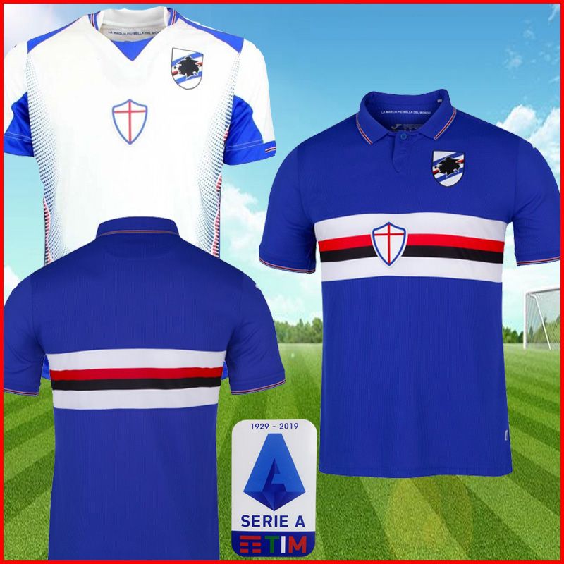 salami más recomendar 19 20 Camisetas de fútbol Sampdoria Local Azul visitante PRAET 2019 2020  JANKTO LINETTY BERESZYNSKI Camisetas