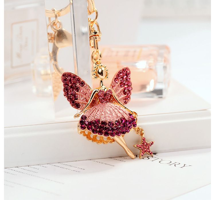 12.3cm Little Angel Keychains Women's Ballet Girl Key Ring Key Chain Anniversary 12.3cm Little Angel Keychains Women's Ballet Girl Key Ring Key Chain Anniversary