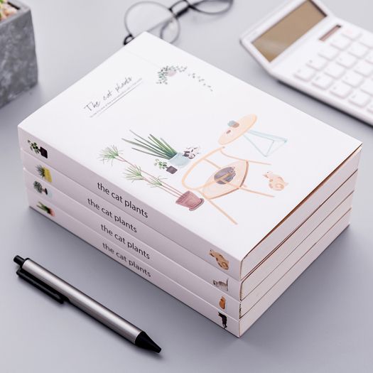"Cat Plant" 1pc Big Sketchbook Drawing Notepad Blank Paper Notebook Study Diary 