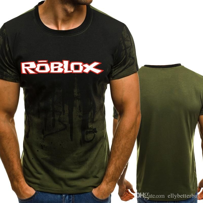 Roblox Game Print Gradient Color T Shirt Men Fast Compression Breathable Mens O Neck Short Sleeve Fitness T Shirt Gyms Tight Tee Tops Print On T Shirt Cheap Funny T Shirts From - roblox how to make t shirts for sale