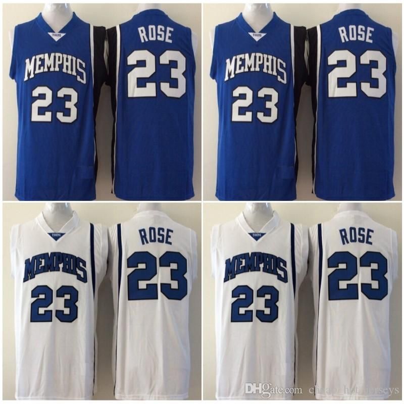 Mens Basketball Jersey Derrick Rose #23 Memphis Tigers Jersey All Stitched  S-XXL