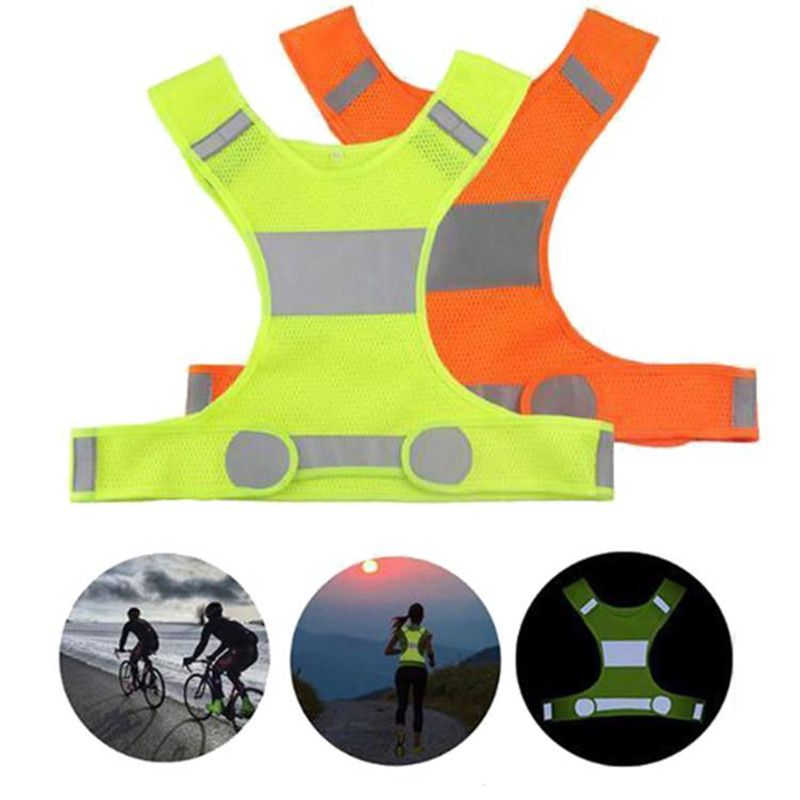 Visibilidad Chaleco Chalecos de seguridad al aire libre Chaleco ciclista Noche de trabajo Correr Deportes
