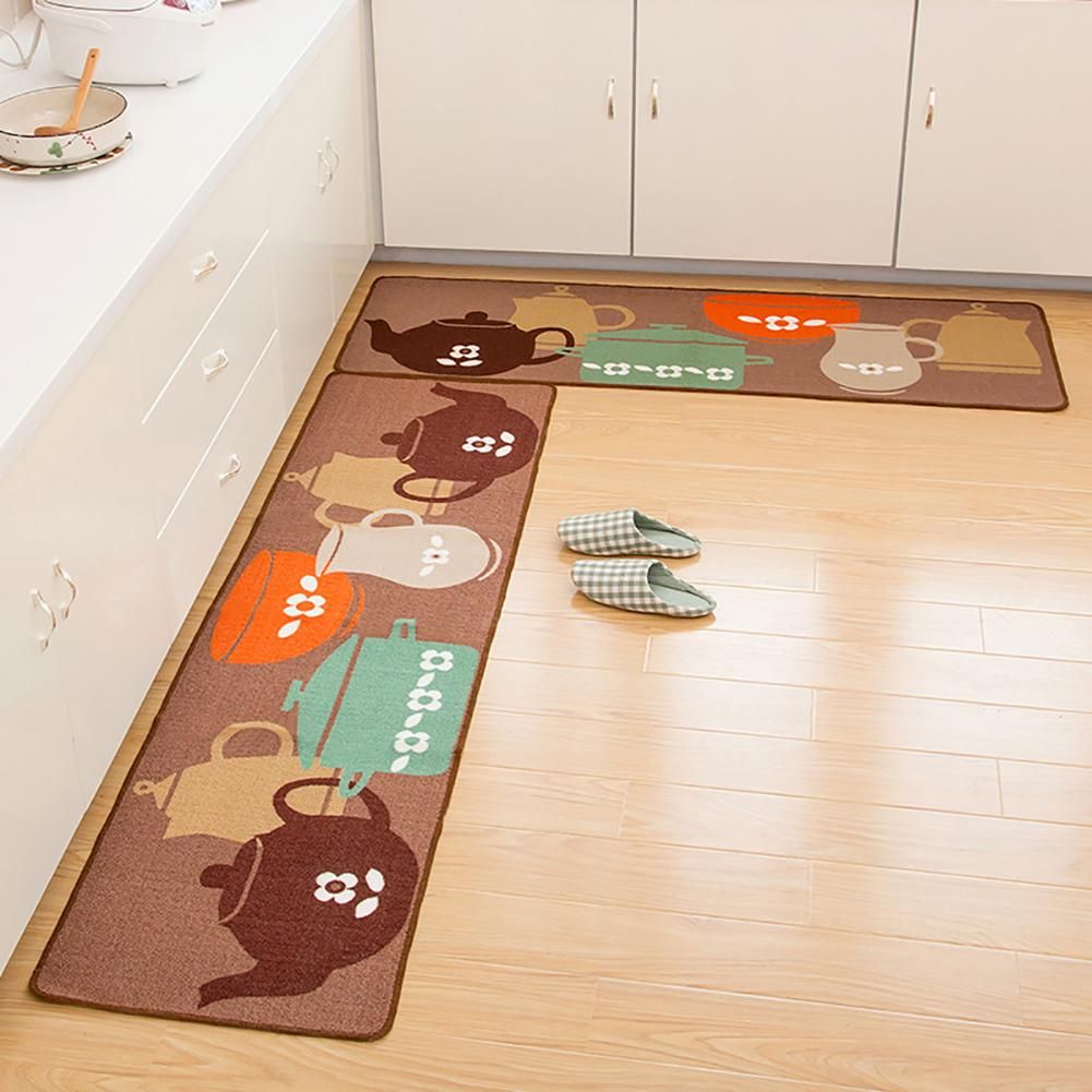 Home Kitchen Floor Mat Cocktail Cup Set Anti Slip Door Mat Floor