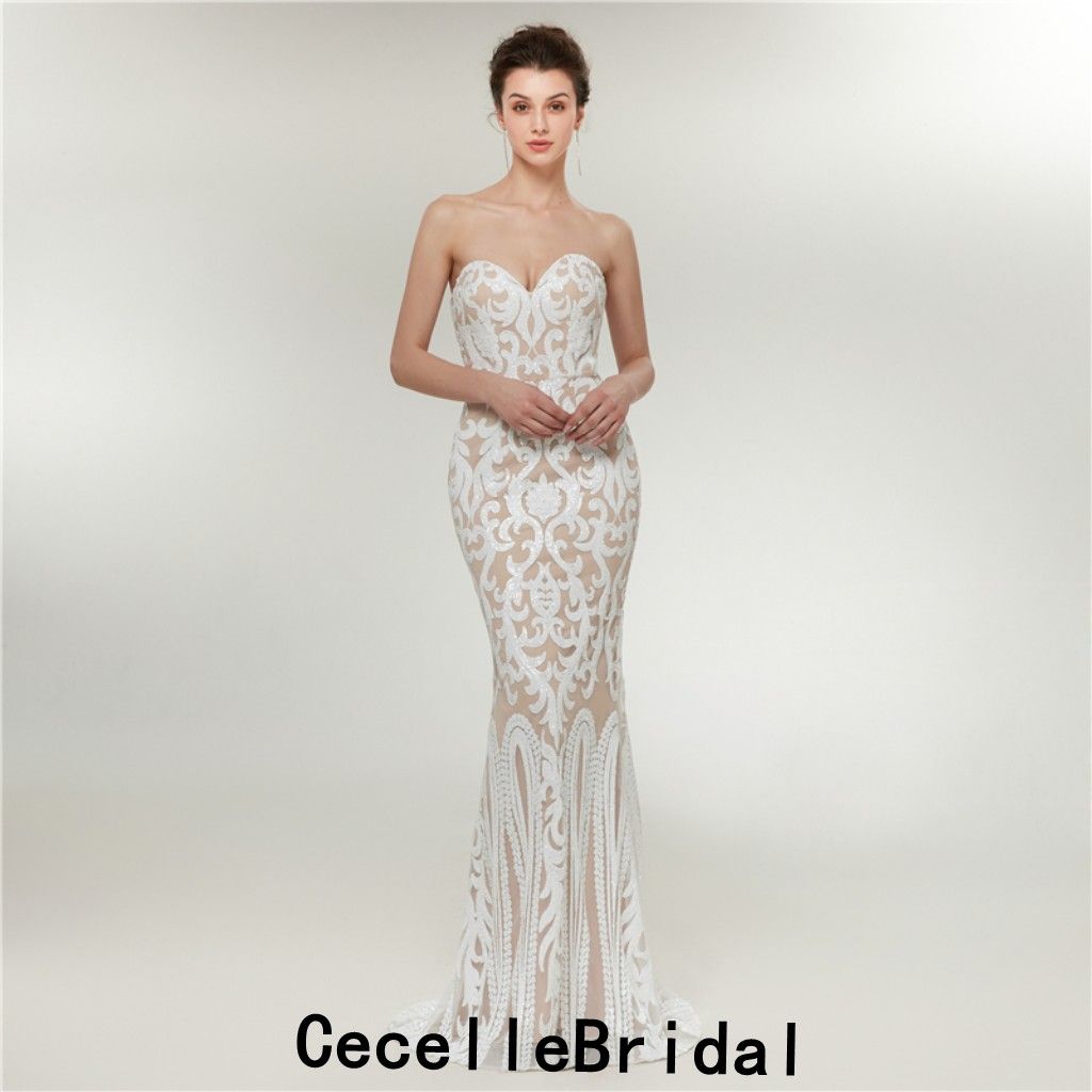 Großhandel Weiße Pailletten Meerjungfrau Lange Abendkleider Trägerlos 8 Neue Frauen Glitzernden Abend Party Wear Teens Prom Kleid Echte Fotos Von Großhandel Weiße Pailletten Meerjungfrau Lange Abendkleider Trägerlos 8 Neue Frauen Glitzernden Abend Party Wear Teens Prom Kleid Echte Fotos Von