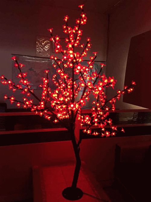 Acheter Led 6ft Hauteur Led Arbre De Fleur De Cerisier Led Arbre De Noël Lumière étanche 110 220vac Couleur Rose Utilisation Extérieur Navire Libre