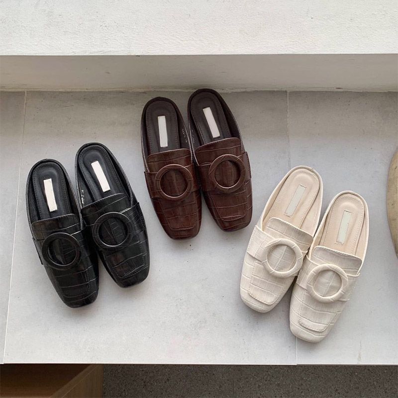 crocodile flat shoes
