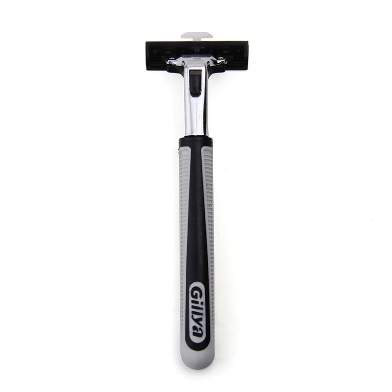 Universal 2 Layers Mens Safety Razor Handle For Beard Shaving Blade