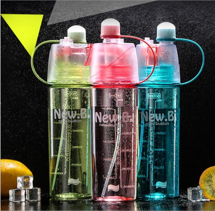 600ML Creative Sport Plastic Cup Outdoor Ridding Hiking Portable Spray