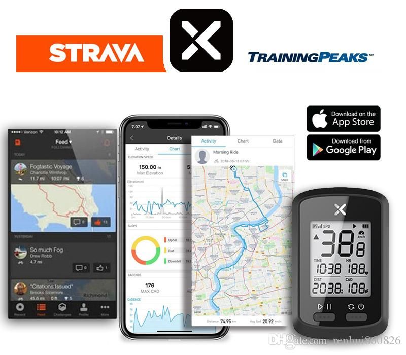 con Computer da Ciclismo Cadenza XOSS Ciclocomputer G Tachimetro Wireless GPS Bici da Strada Impermeabile MTB Bicicletta Bluetooth Ant