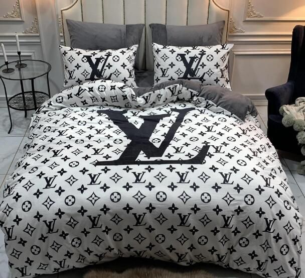 Embroidery Bedding Home Velvet Bedding Set Thicken Flannel Duvet