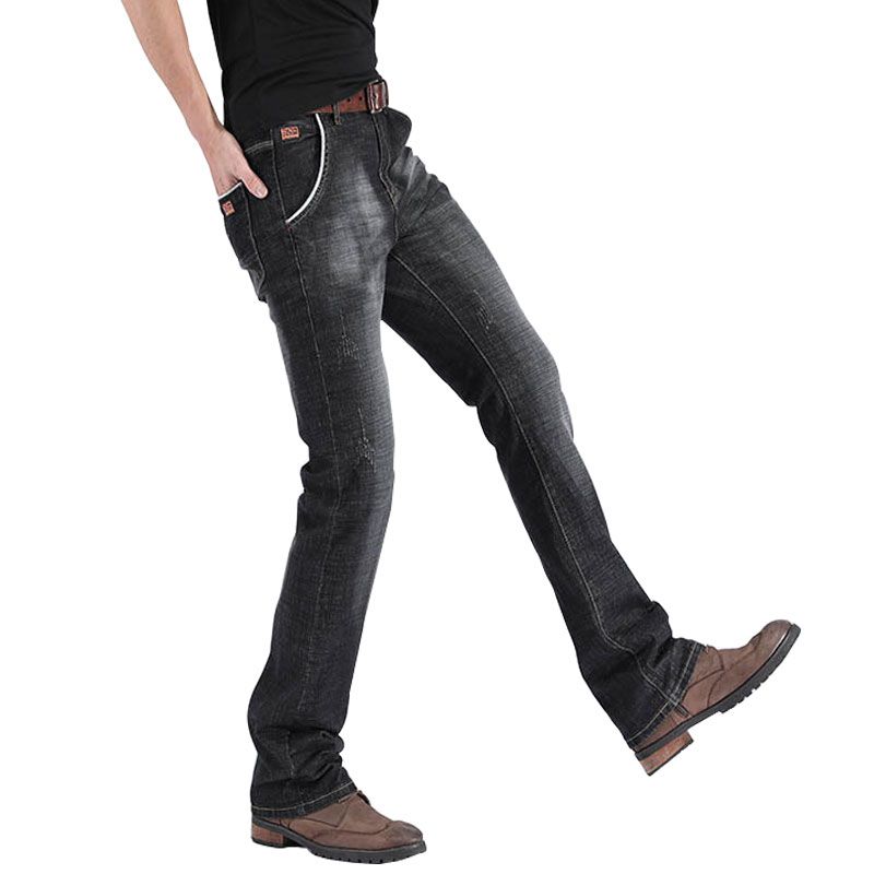Jeans Pantalones De Normal Acampanados Vintage Negro Casual Moda Para Hombre De 100,79 € DHgate