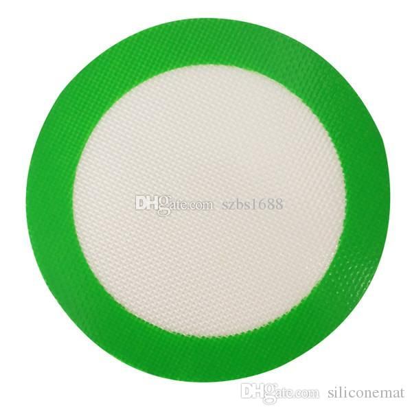 FDA Silicone Mat Green Round Silicone Mats Wax Non Stick Pads Silicone