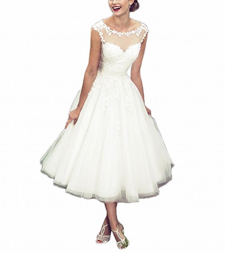 short princess wedding dress