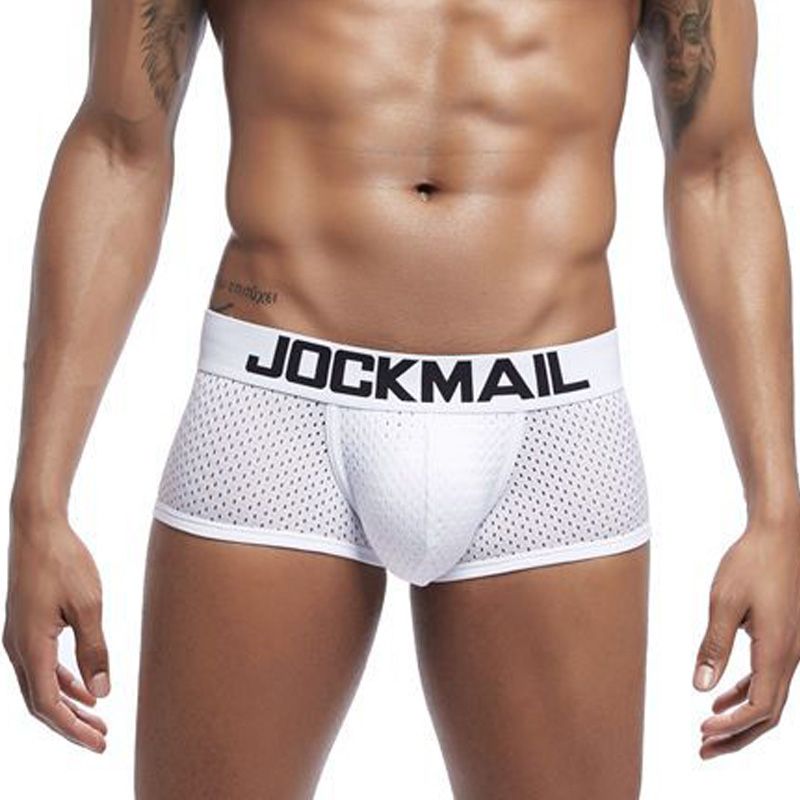 New Men/'s Jockmail Trunk Boxer Shorts Underwear Mesh Breathable Bulge Panties