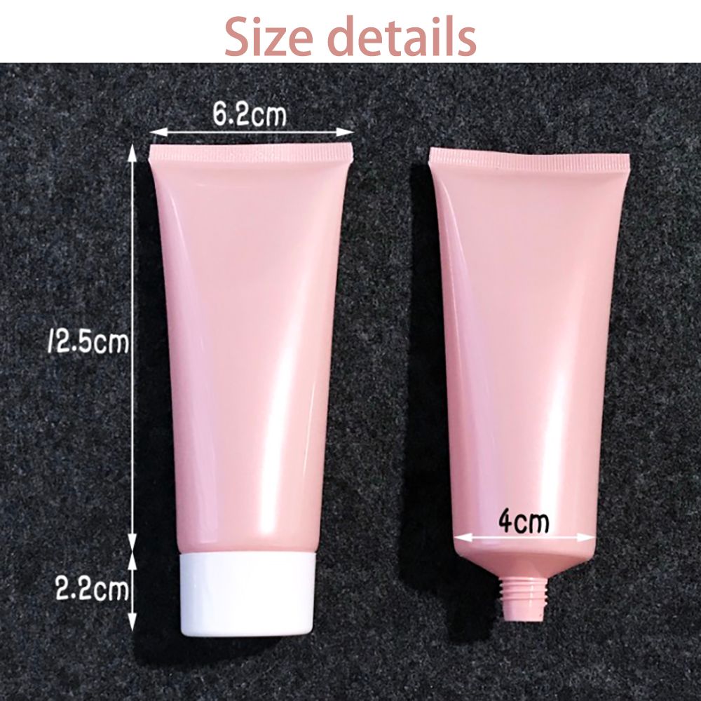 100ml Plastic Squeeze Bottle Pink Soft Tube Cosmetic Facial Lotion