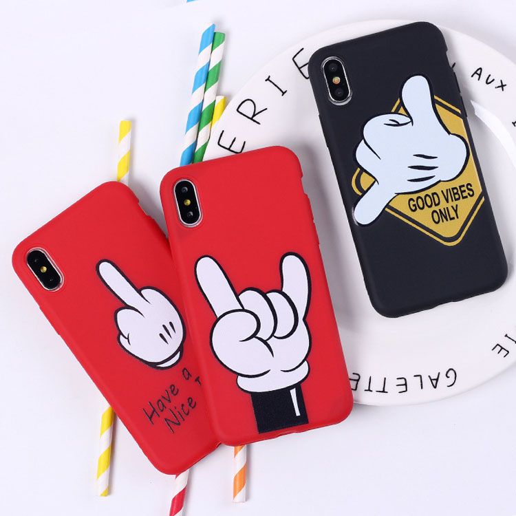 Fundas Moviles Lindo Gesto De Dibujos Animados Accesorios Del Telefono Celular Funny Mult Pose Casos De Tpu Caja Del Telefono Del Dulce Calor Para Iphone 7 8plus Xr X Max Accesorios Para
